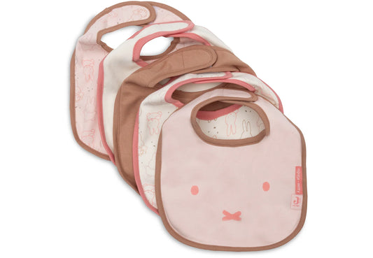 Jollein | Miffy Moments waterproof slabben 5-pack Silk Rose
