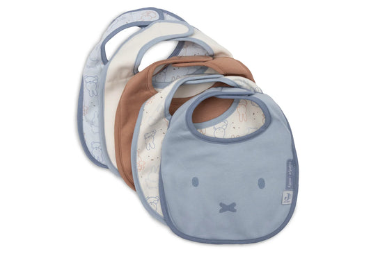 Jollein | Miffy Moments waterproof slabben 5-pack Cloudy Blue