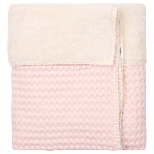 Koeka | Wieg - en ledikantdeken Wafel/Teddy Oslo Cotton Candy