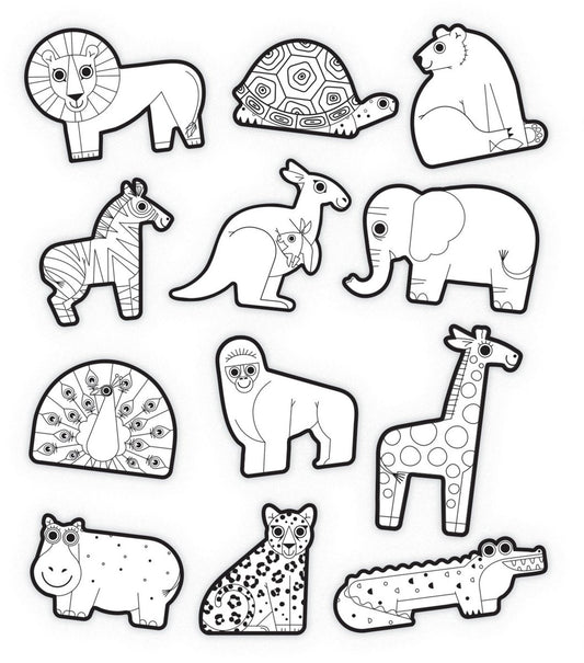 Crocodile Creek | Coloring Sticker Set Dieren