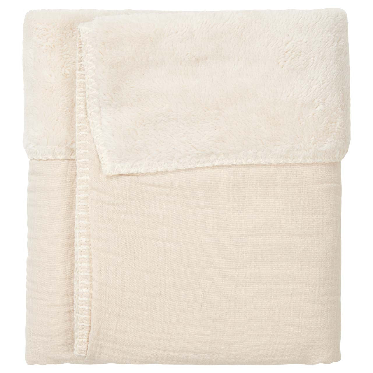 Koeka | Wieg -en ledikantdeken Teddy Faro Warm White