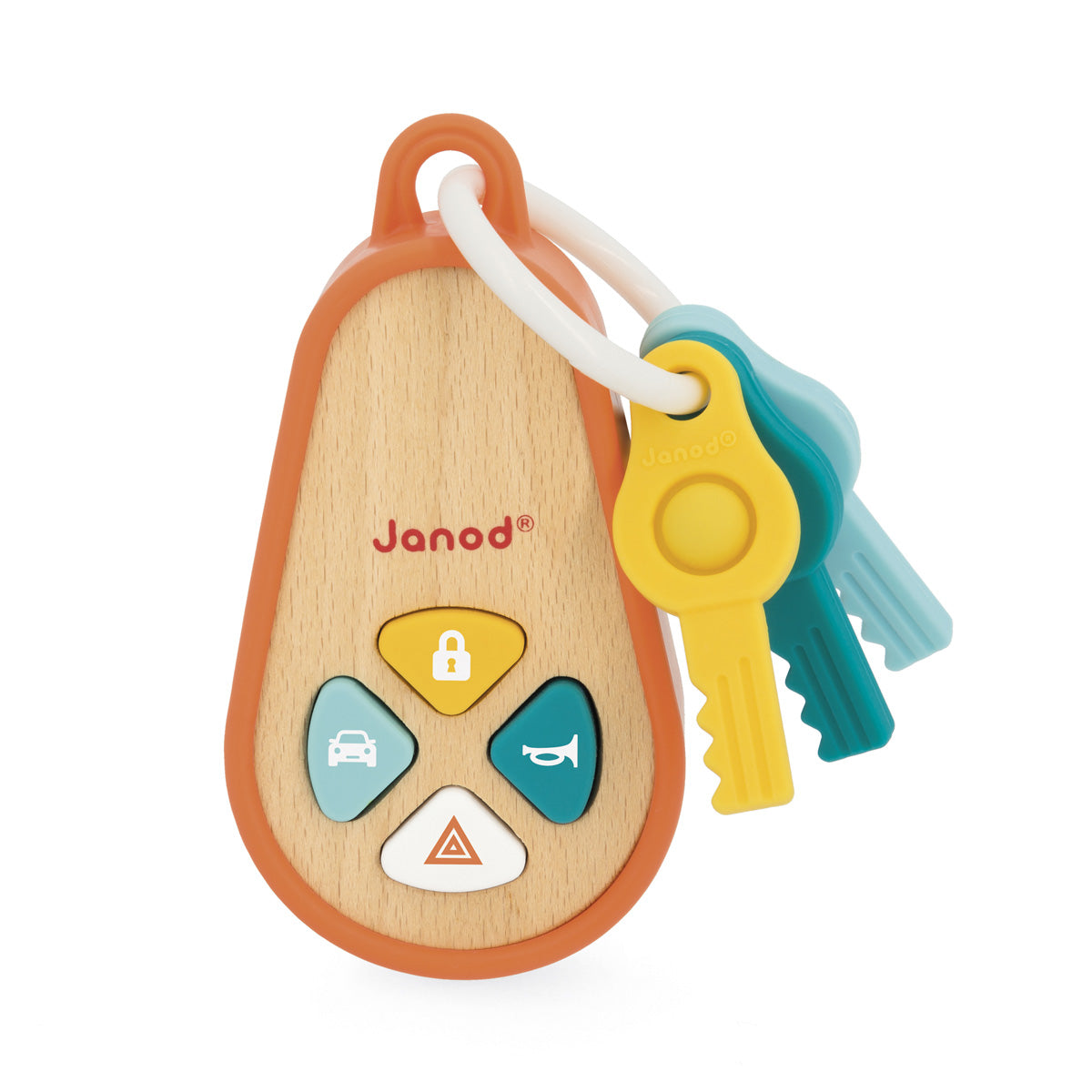 Janod | Houten Sleutelhanger met Geluiden