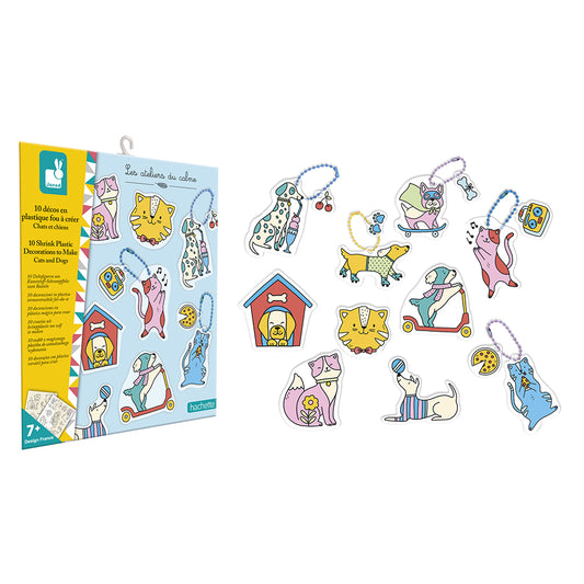 Janod | Atelier – Shrink Plastic Katten en Honden (DIY Sleutelhangers & Magneten)