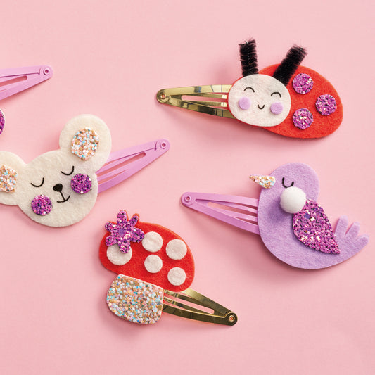 Janod | Atelier Bijoux – 6 Haarspeldjes Maken Glitter Bloementuin