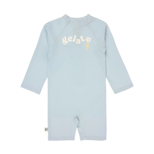 LÄSSIG | Long Sleeve Sunsuit Ice Cream Illusion Blue – UV Zwempak Baby
