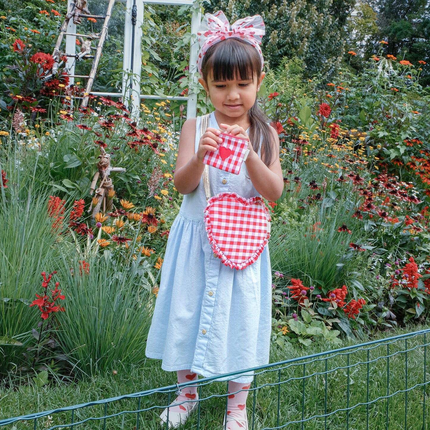 Rockahula | Kindertas hart – schoudertas meisjes rood gingham