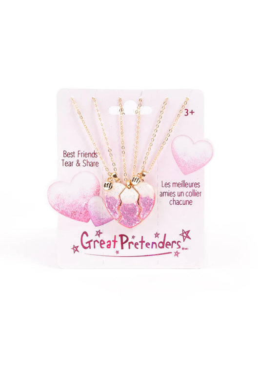 Great Pretenders | vriendschaps Ketting Set – Hart Ketting 3 Vriendinnen