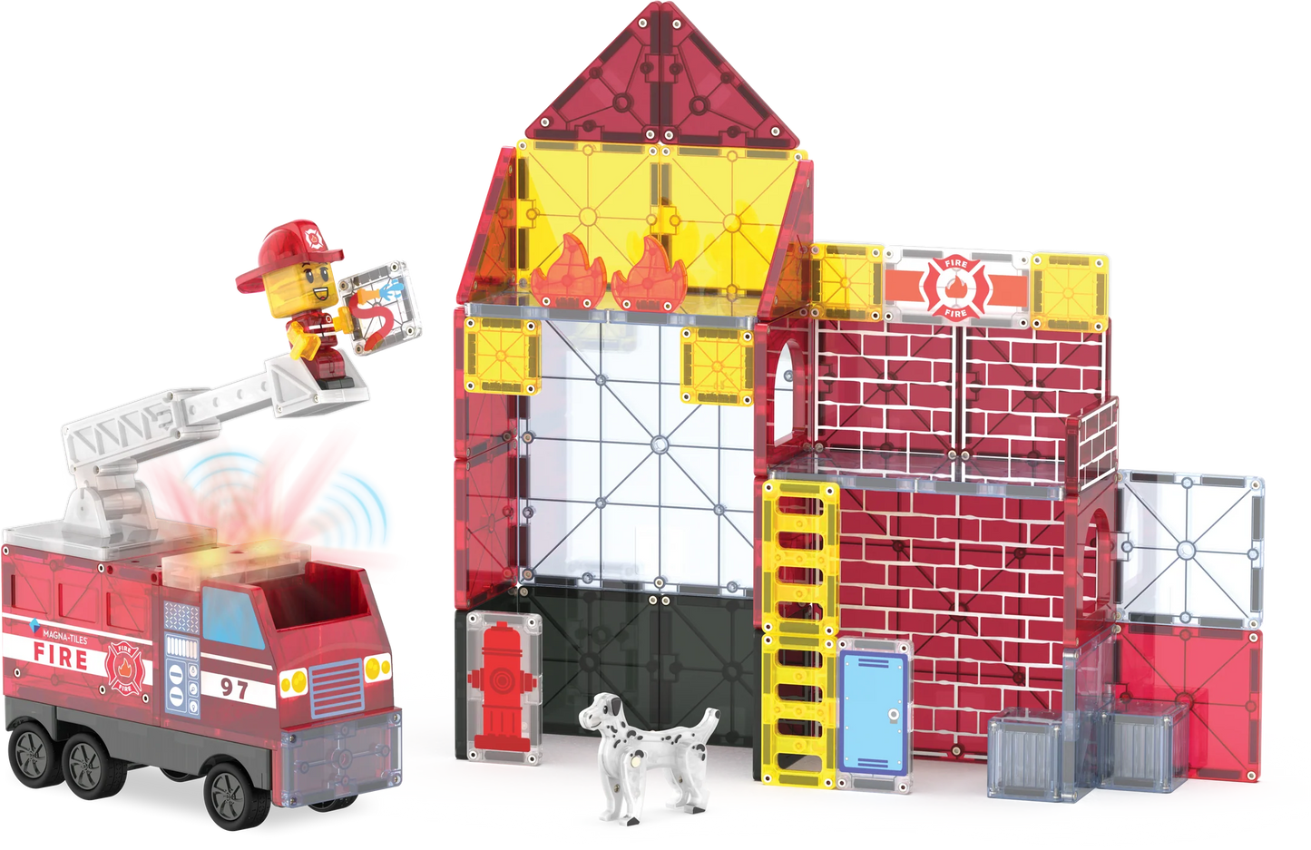Magna-Tiles | Fire Station 50-Piece Set