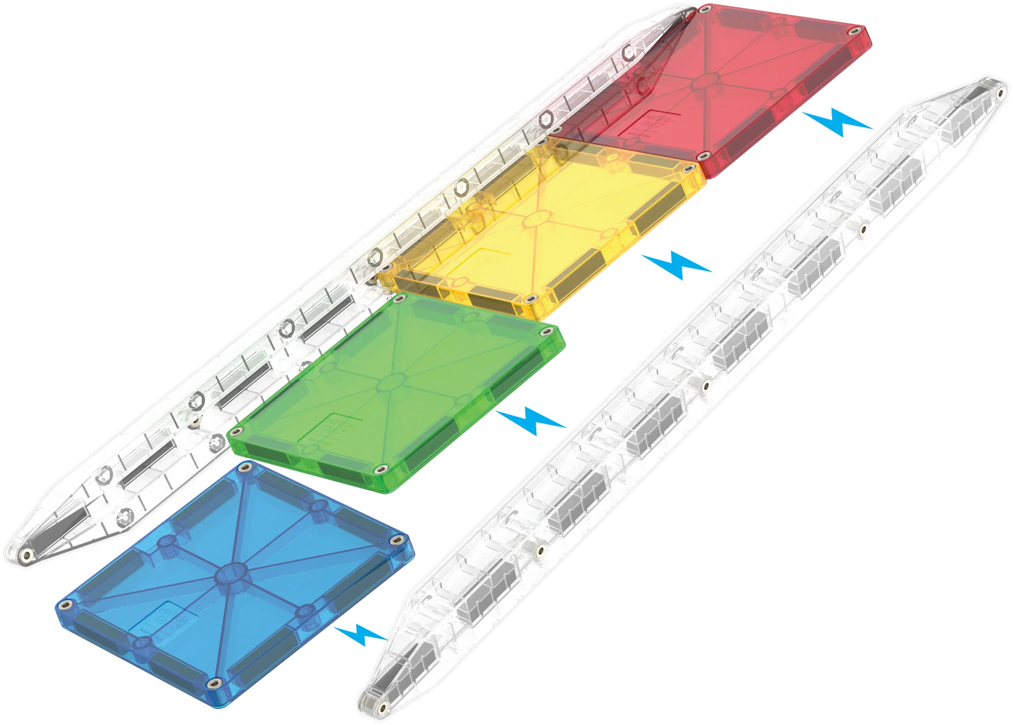 Magna-Tiles | Rail Racers Deluxe 90-Piece Set