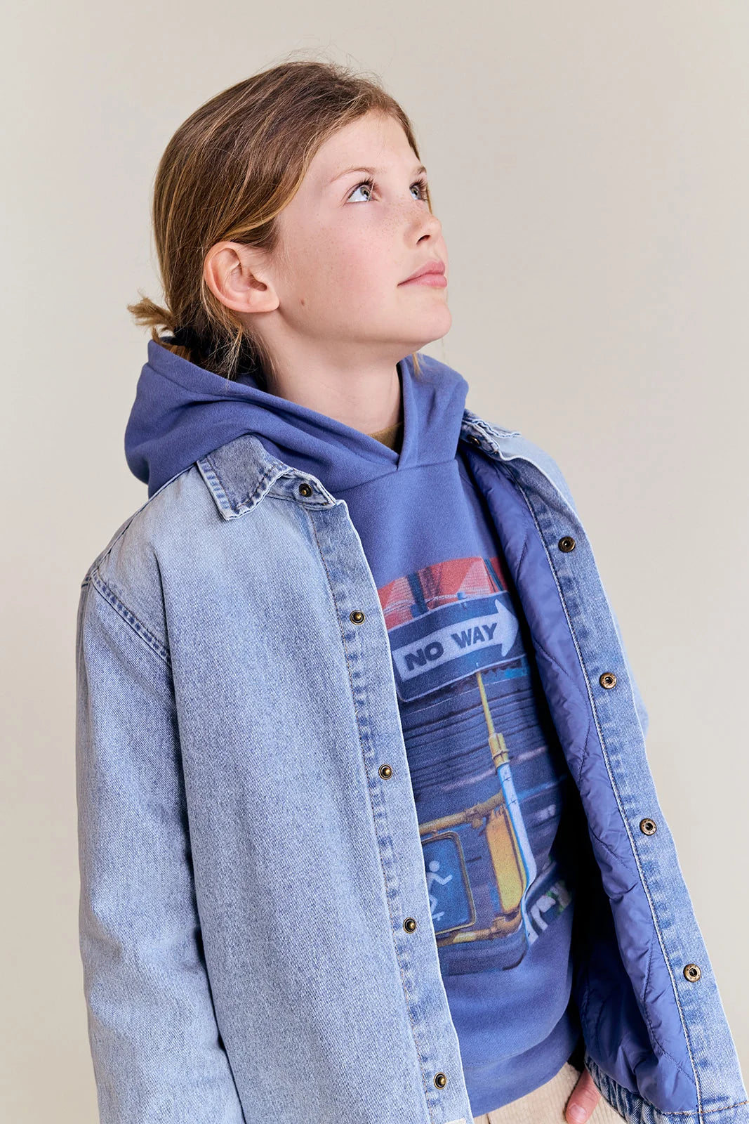 AO76 | Lou gewatteerd overshirt wash light