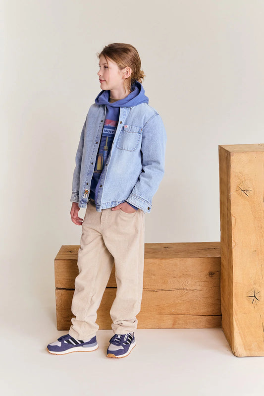 AO76 | Lou gewatteerd overshirt wash light