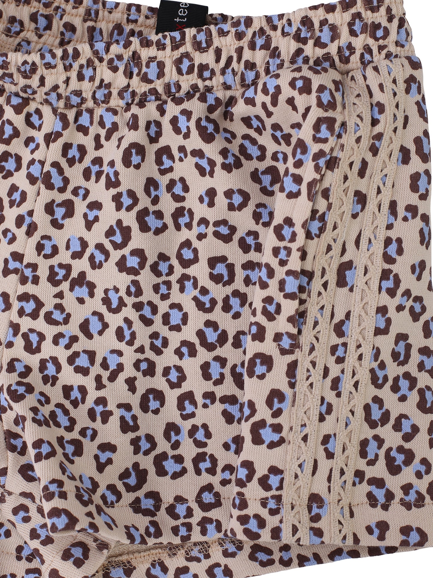 Looxs | Meisjes luipaard short beige – zomerse short met print