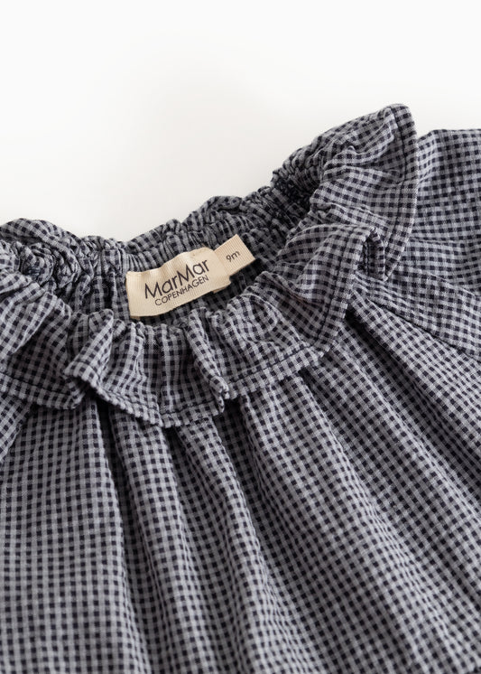 MarMar Copenhagen | Dawson Frill Jurk Pigeon Blue Check