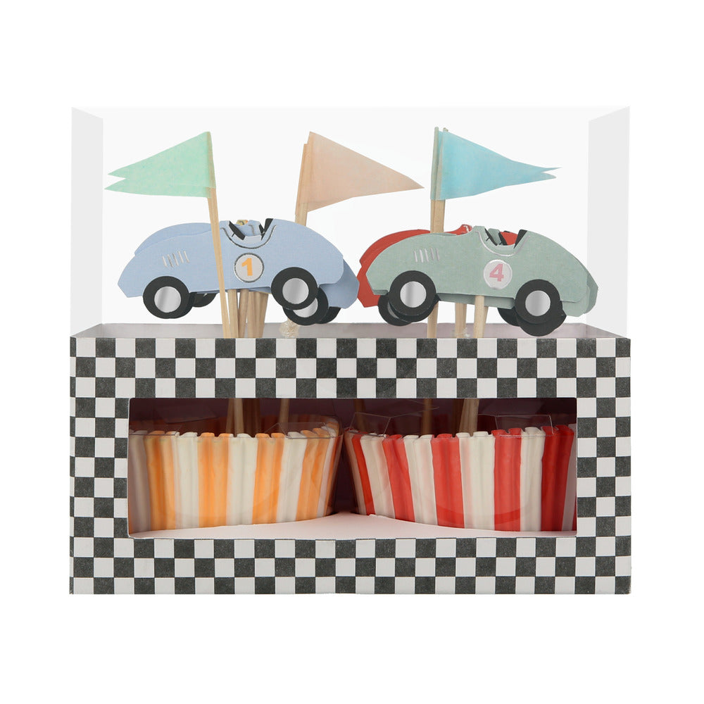 Meri Meri | Race Car cupcake set (24 toppers)