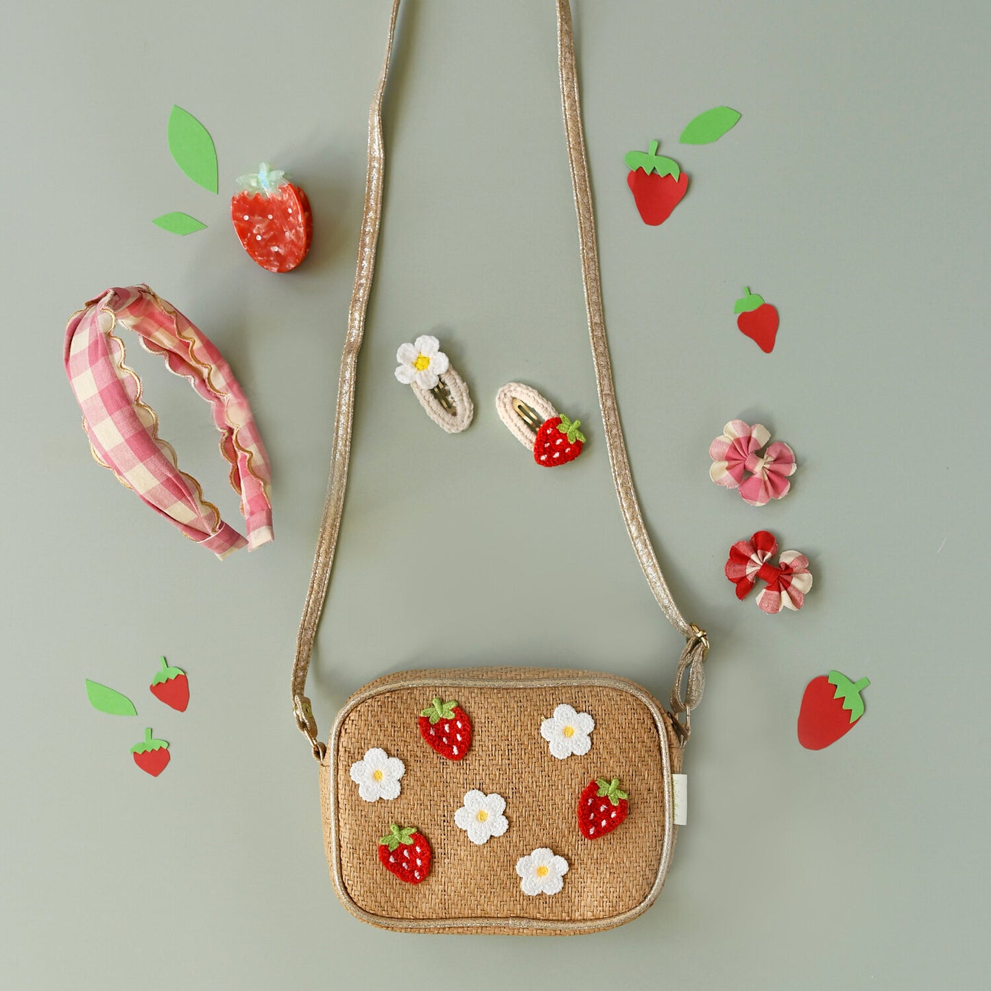 Rockahula | Haarclips meisjes aardbei & bloem