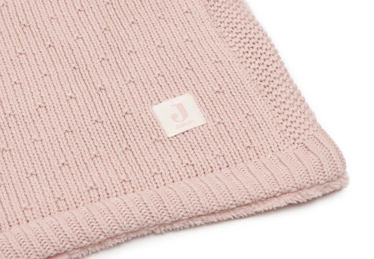 Jollein | Sprinkle Knit Fluffy wiegdeken - Silk Rose 75x100 cm