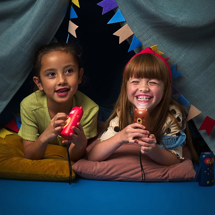 Kikkerland | Kidoki Forest Friends Squeeze Flashlight – Zaklamp