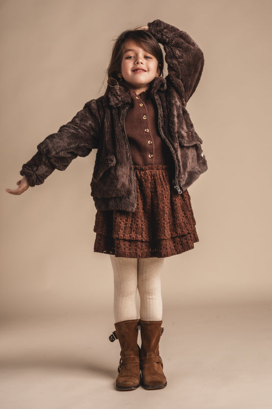 Baje | Nysha jurk - Copper brown