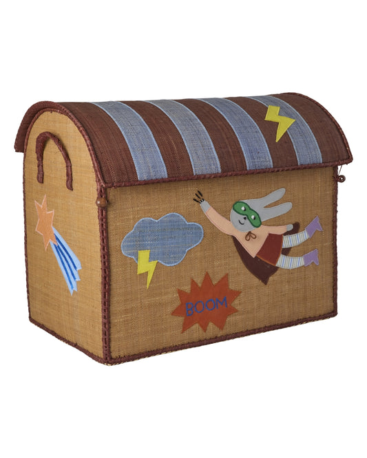 RICE | Raffia storage house - hero theme - blauw