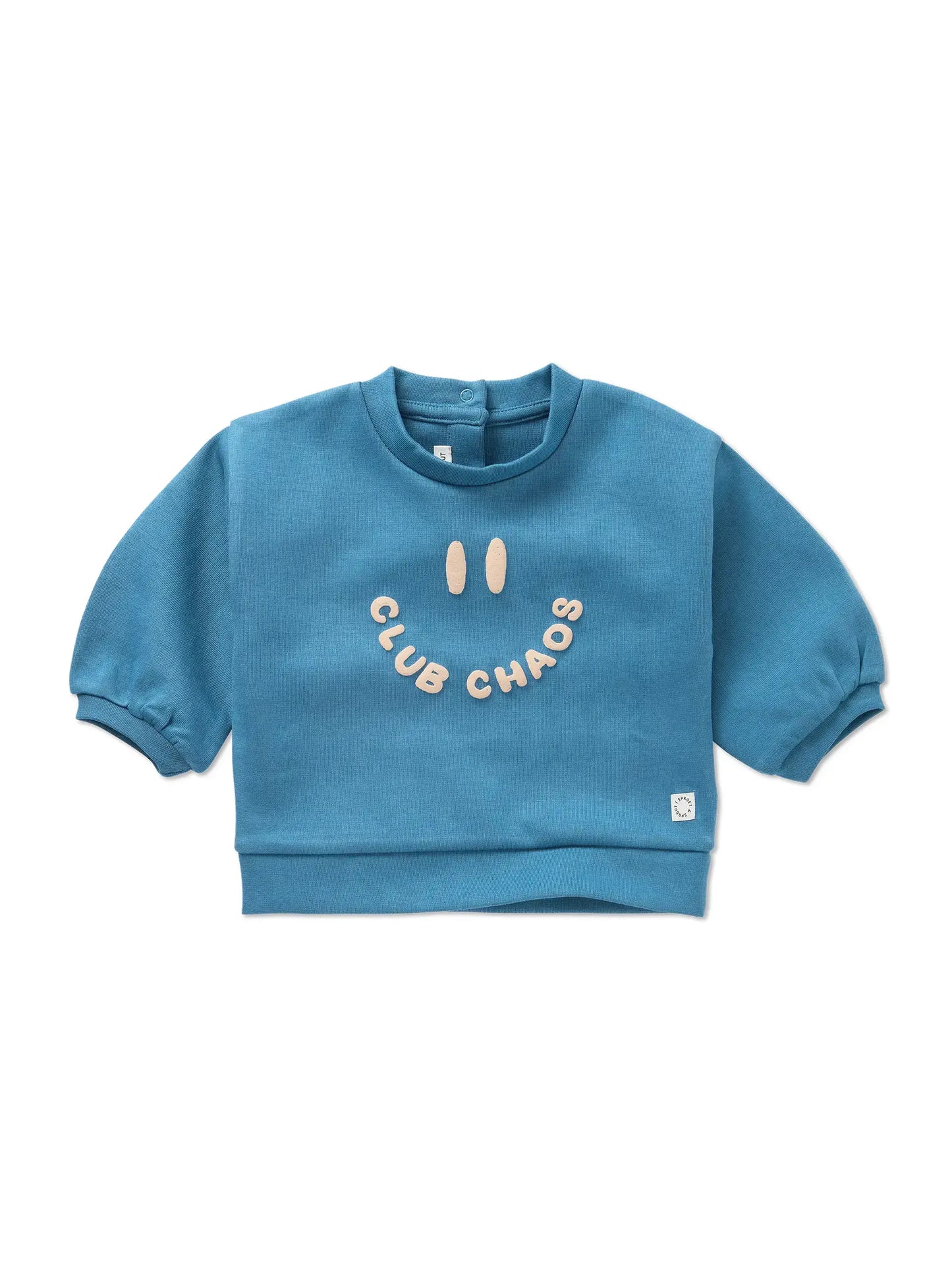 Sproet & Sprout | baby sweater Club Chaos - krijtbordblauw