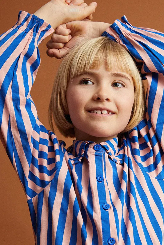 Sproet & Sprout | gestreepte blouse met ruches - blauw