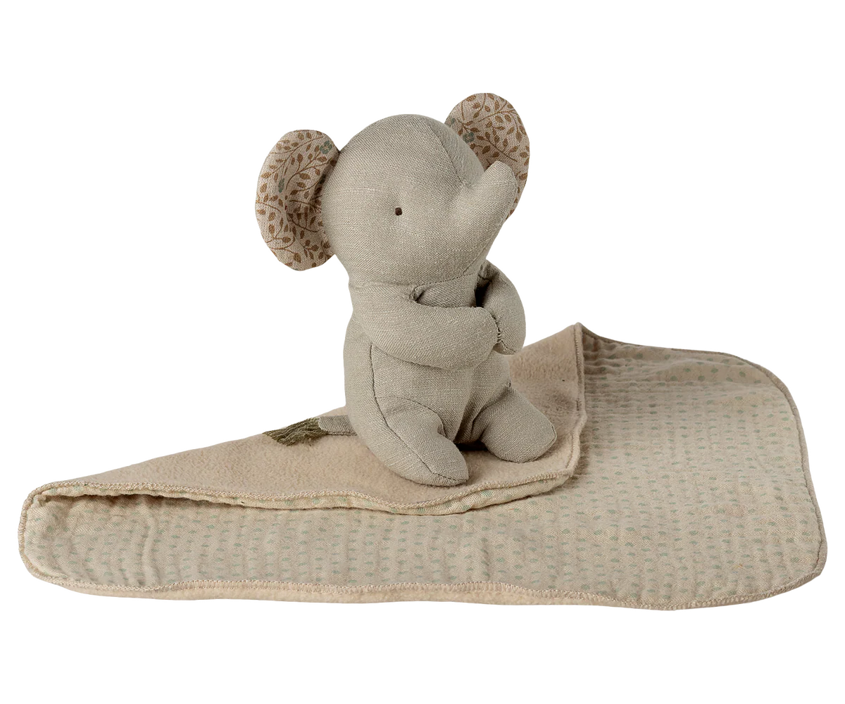Maileg | Lullaby Friends Elephant Mini – Iron Grey