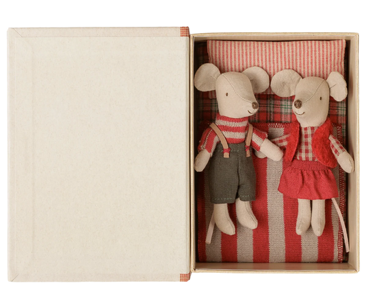 Maileg | Kerst Tweeling Muizen - Little Sister & Brother in Boek