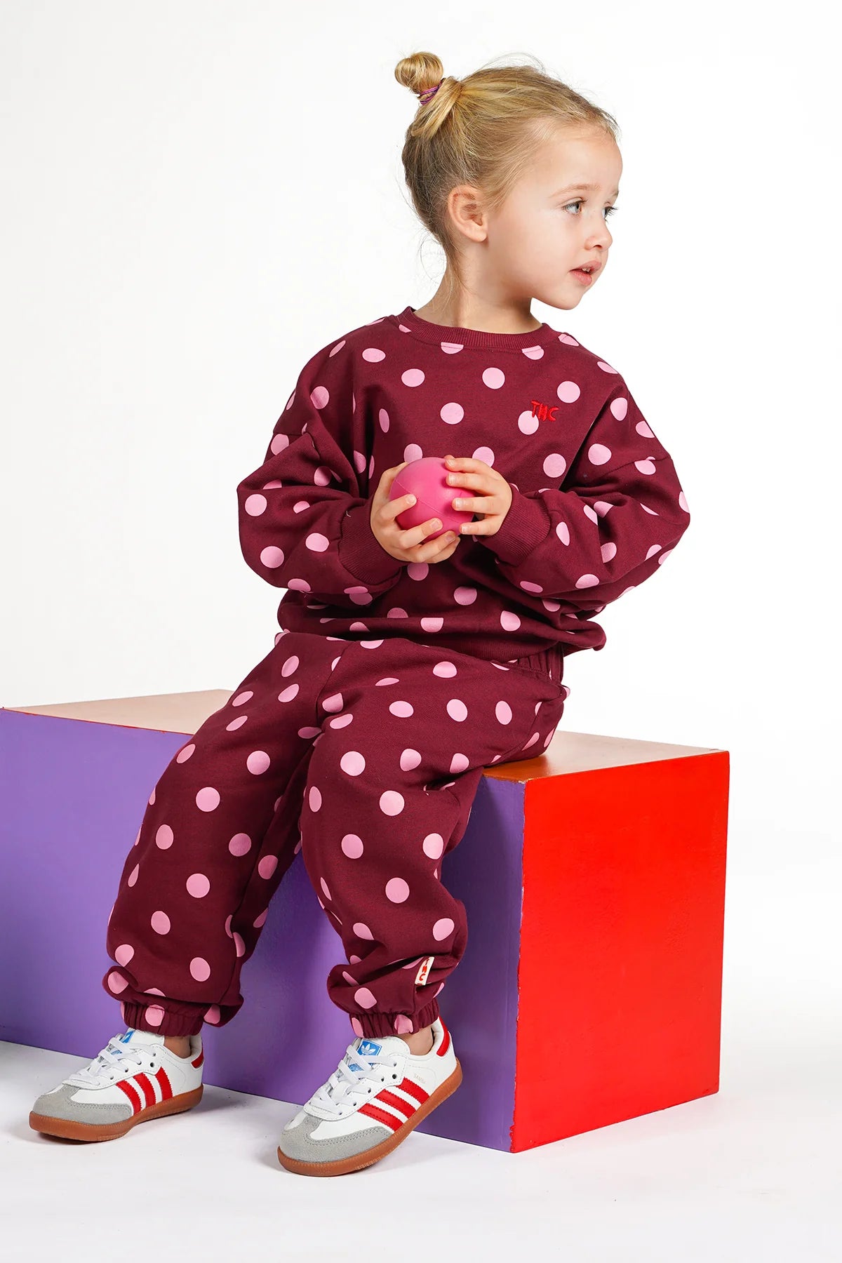 The New Chapter | Wolf sweatpants bordeaux met stip