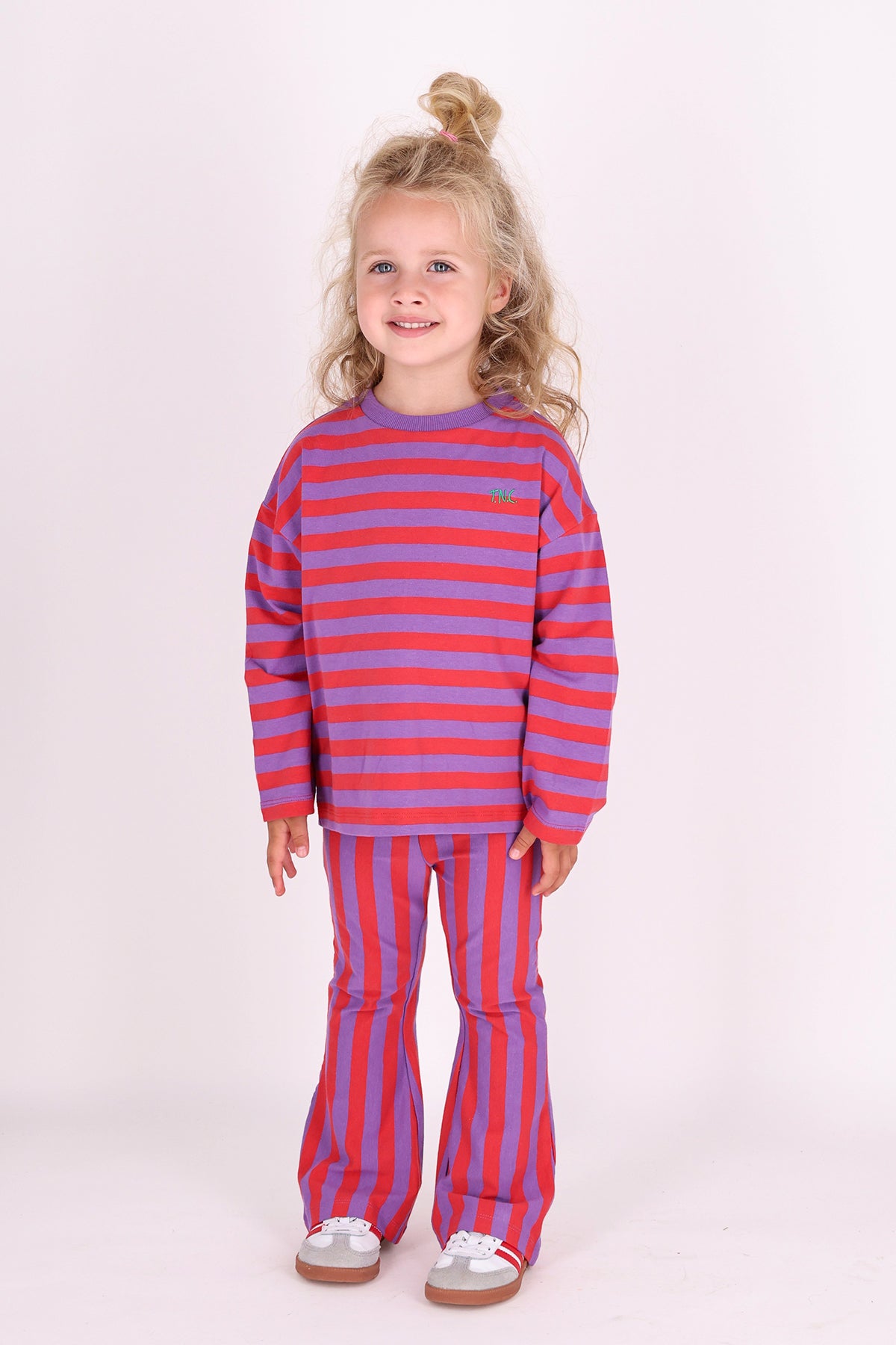 The New Chapter | Lou longsleeve rood-blauw gestreept
