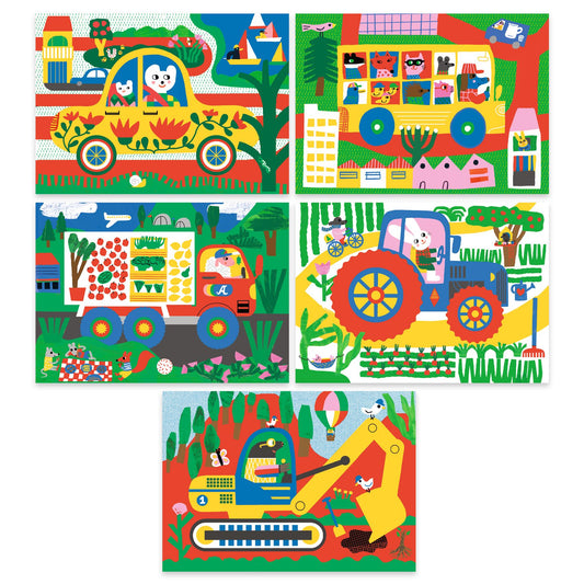 Djeco | Kraskaart - learning about vehicles - DJ00040