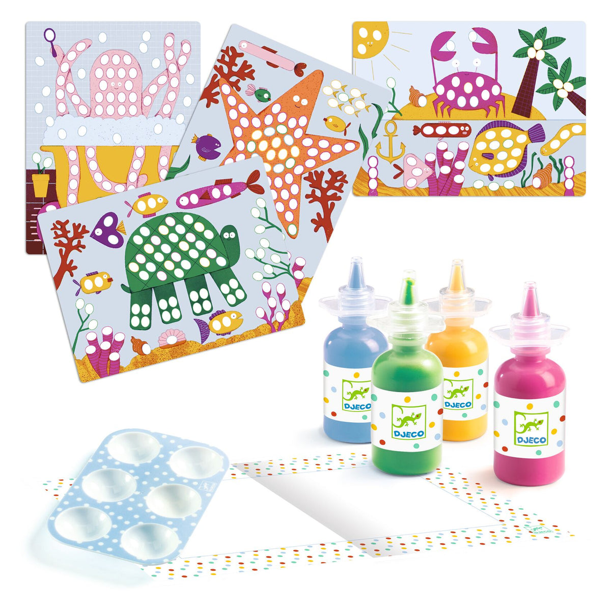 Djeco | Vingerverf Dots and Fish - DJ00046