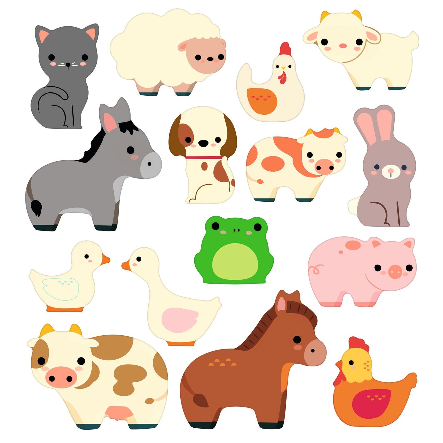 Djeco | Boerderijdieren | herbruikbare stickers - DJ00099