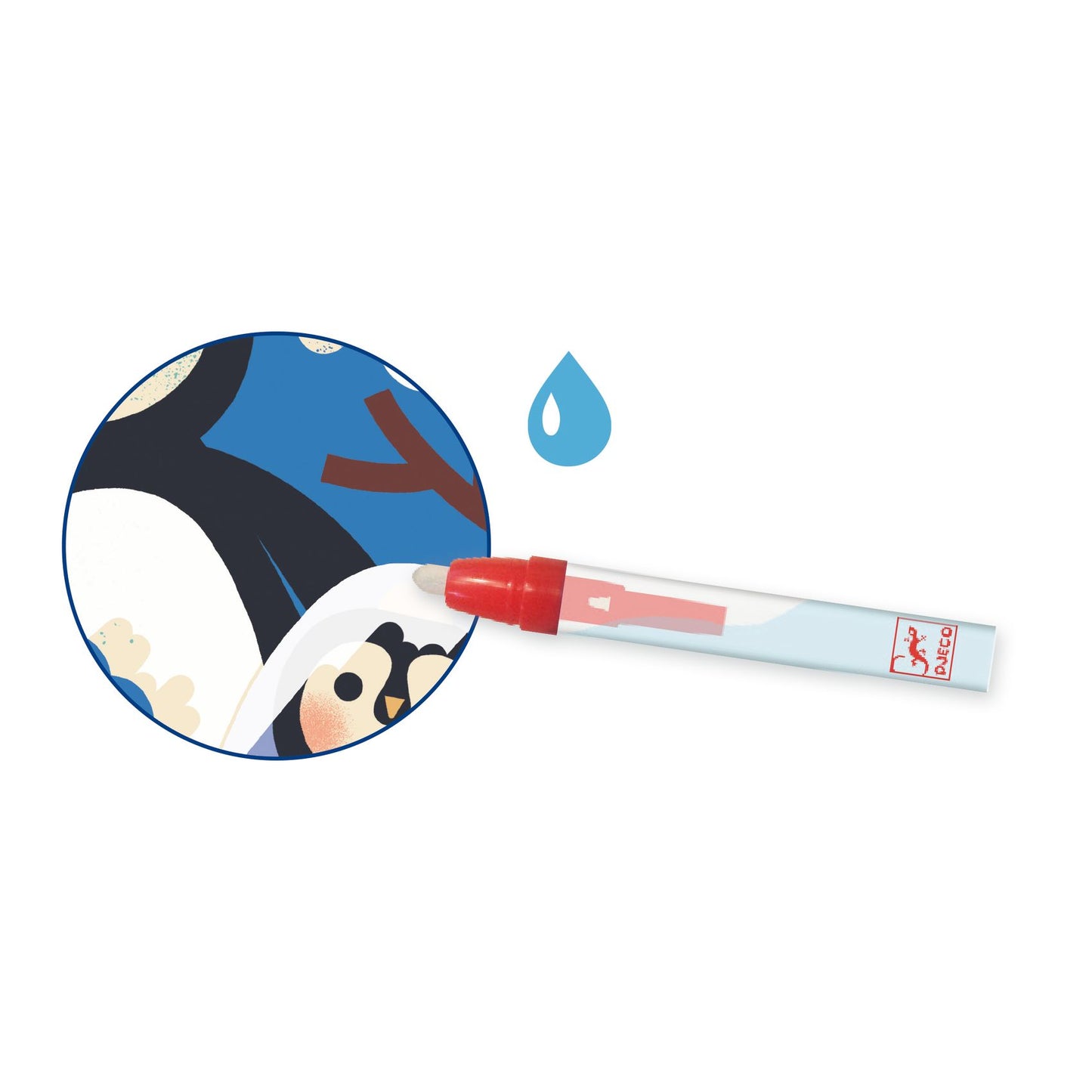 Djeco | Kiekeboe! Babydieren | kleuren met water - DJ00952