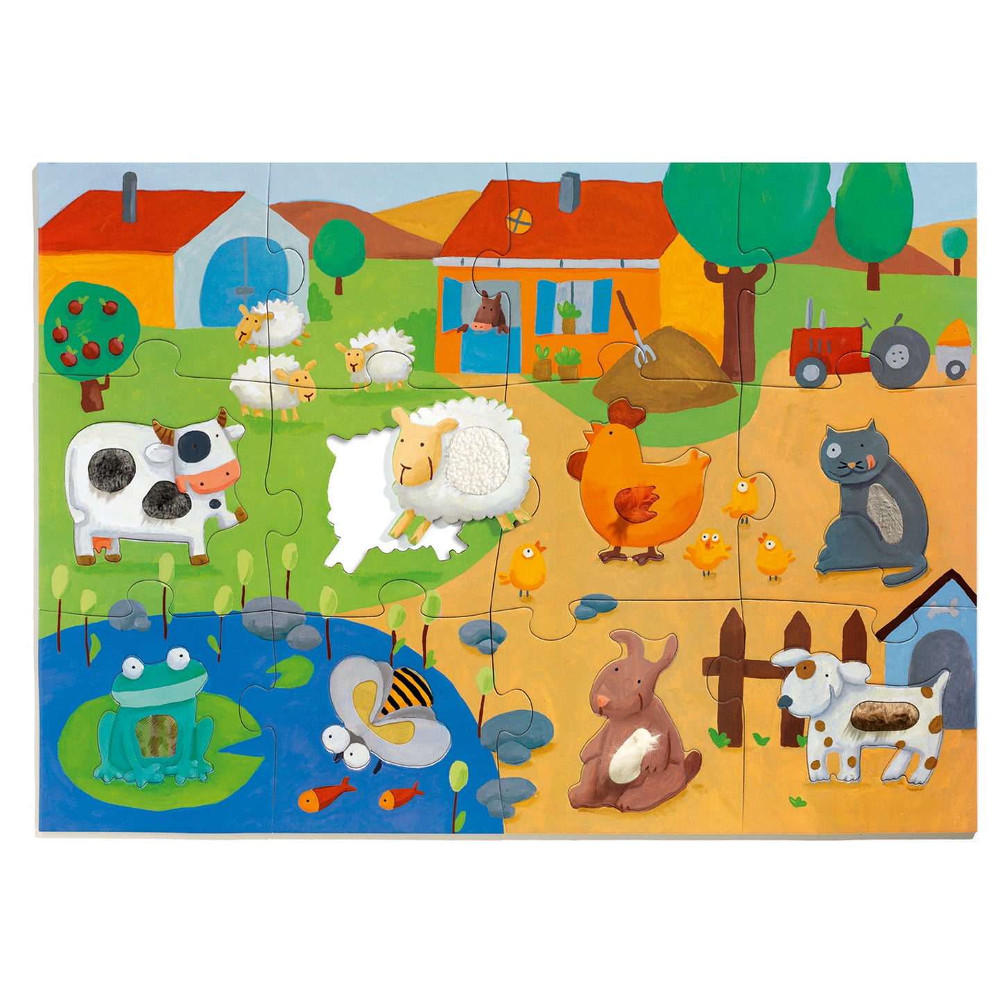 Djeco | puzzel tactile farm