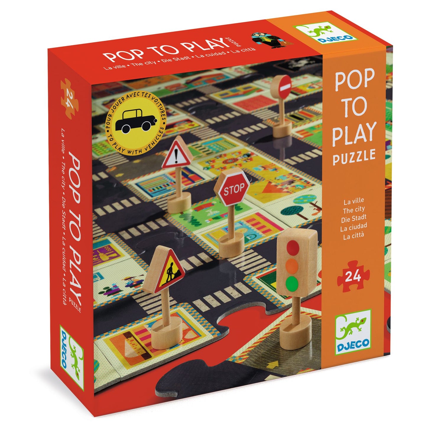 Djeco | Pop to play - de stad reuzenpuzzel - DJ07161