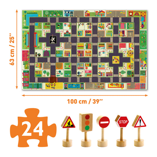 Djeco | Pop to play - de stad reuzenpuzzel - DJ07161