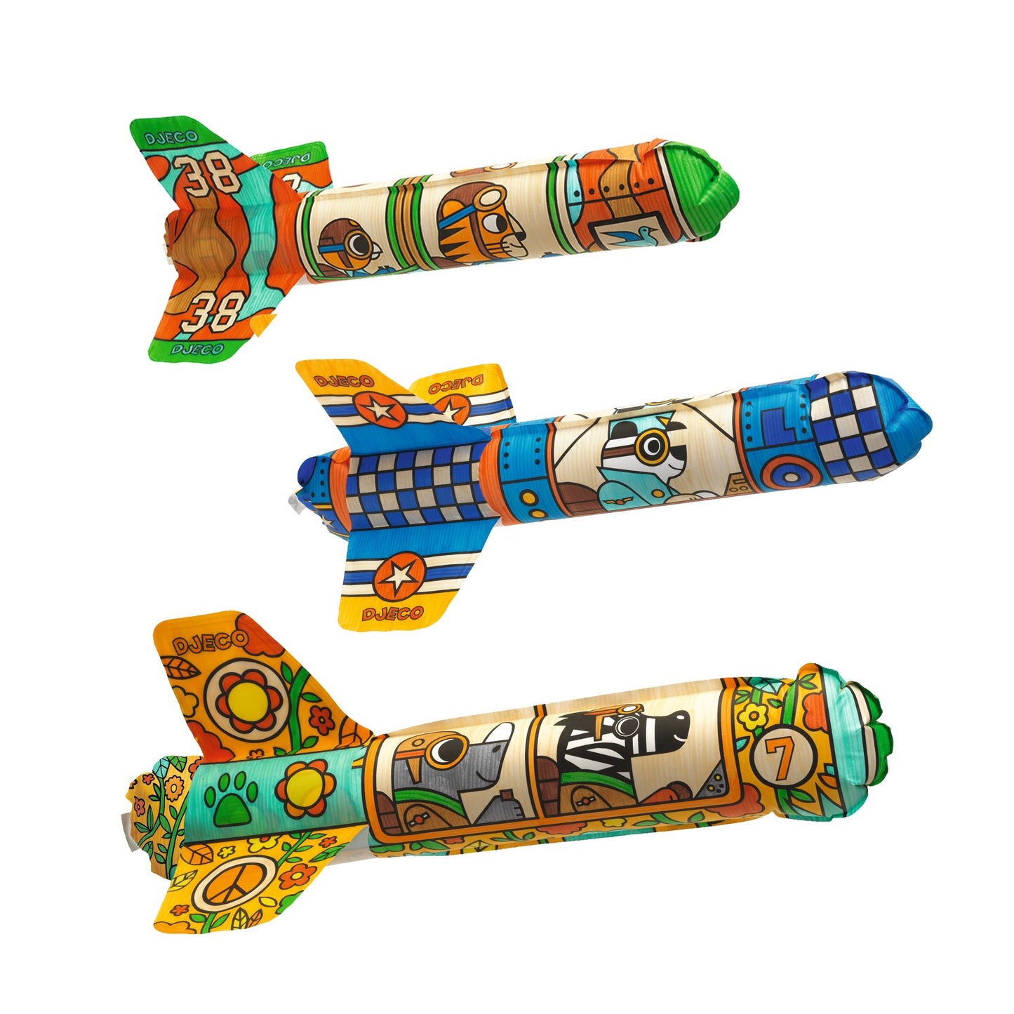 Djeco | Inkleurbare opblaas vliegtuigen - to the sky - DJ07948