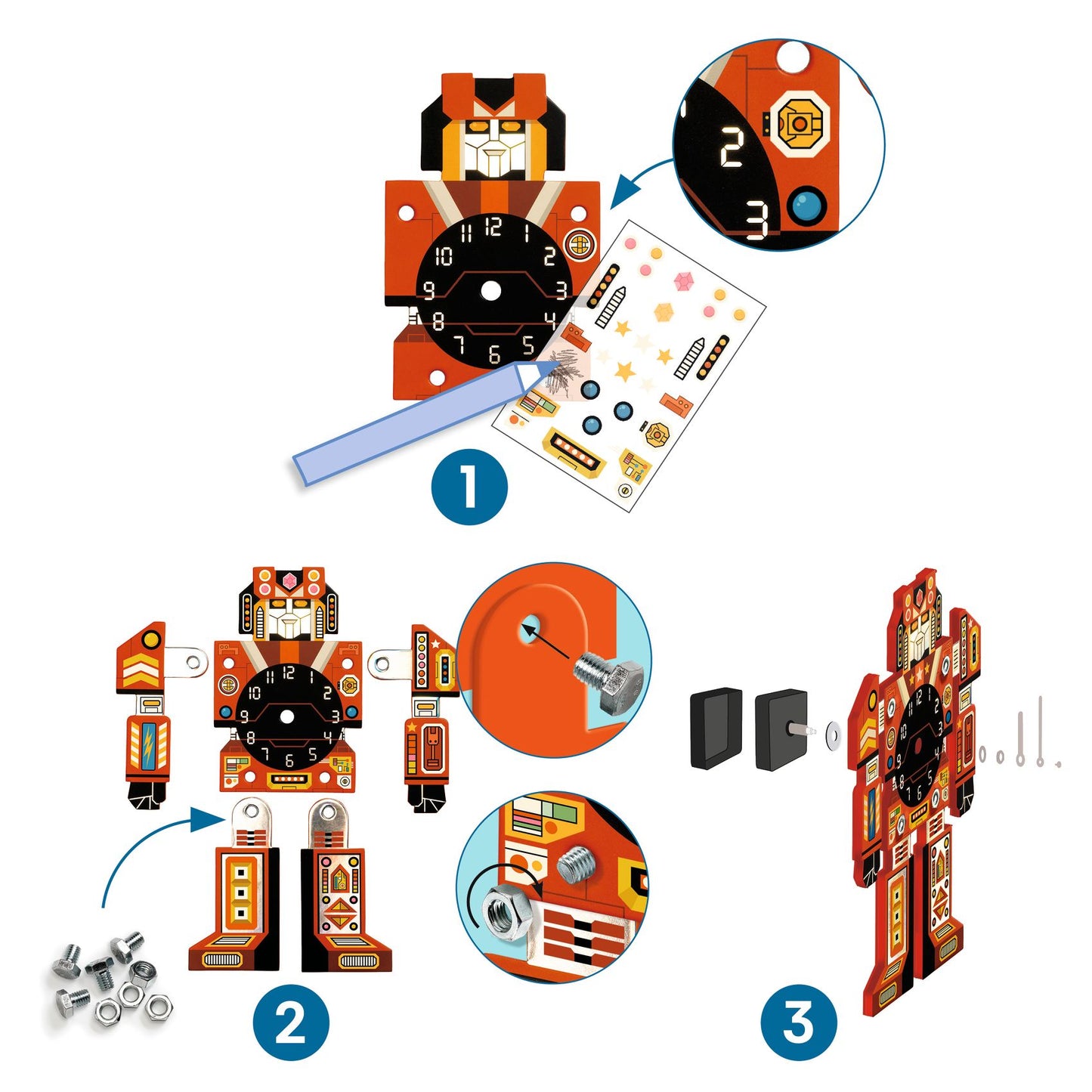 Djeco | Robot klok knutselset - DJ07984