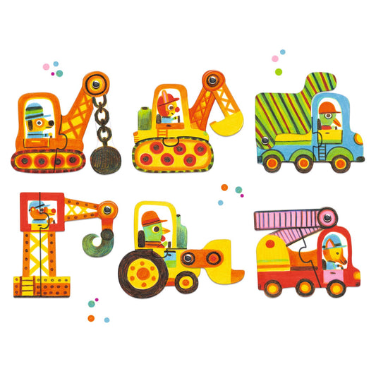 Djeco | duo puzzel articulo vehicles