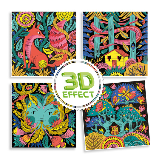 Djeco | 3D kleuren - fantasy forest - DJ08652