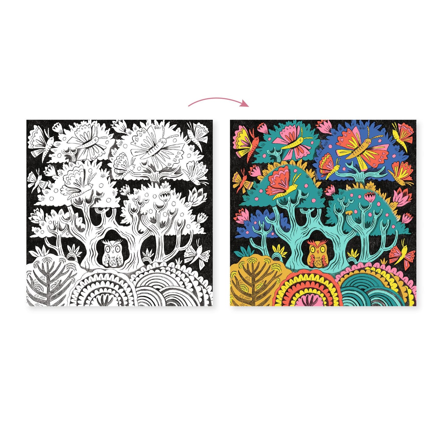 Djeco | 3D kleuren - fantasy forest - DJ08652