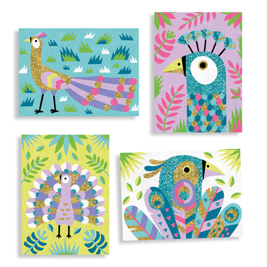 Djeco | Glitter tekeningen - dazzling birds - DJ08663