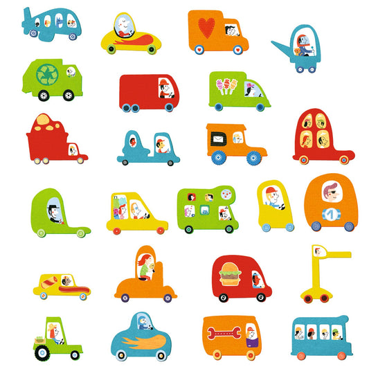 Djeco | I love cars | plakken | collages maken - DJ09051
