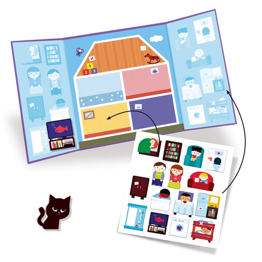 Djeco | Huis | herbruikbare stickers - DJ09072