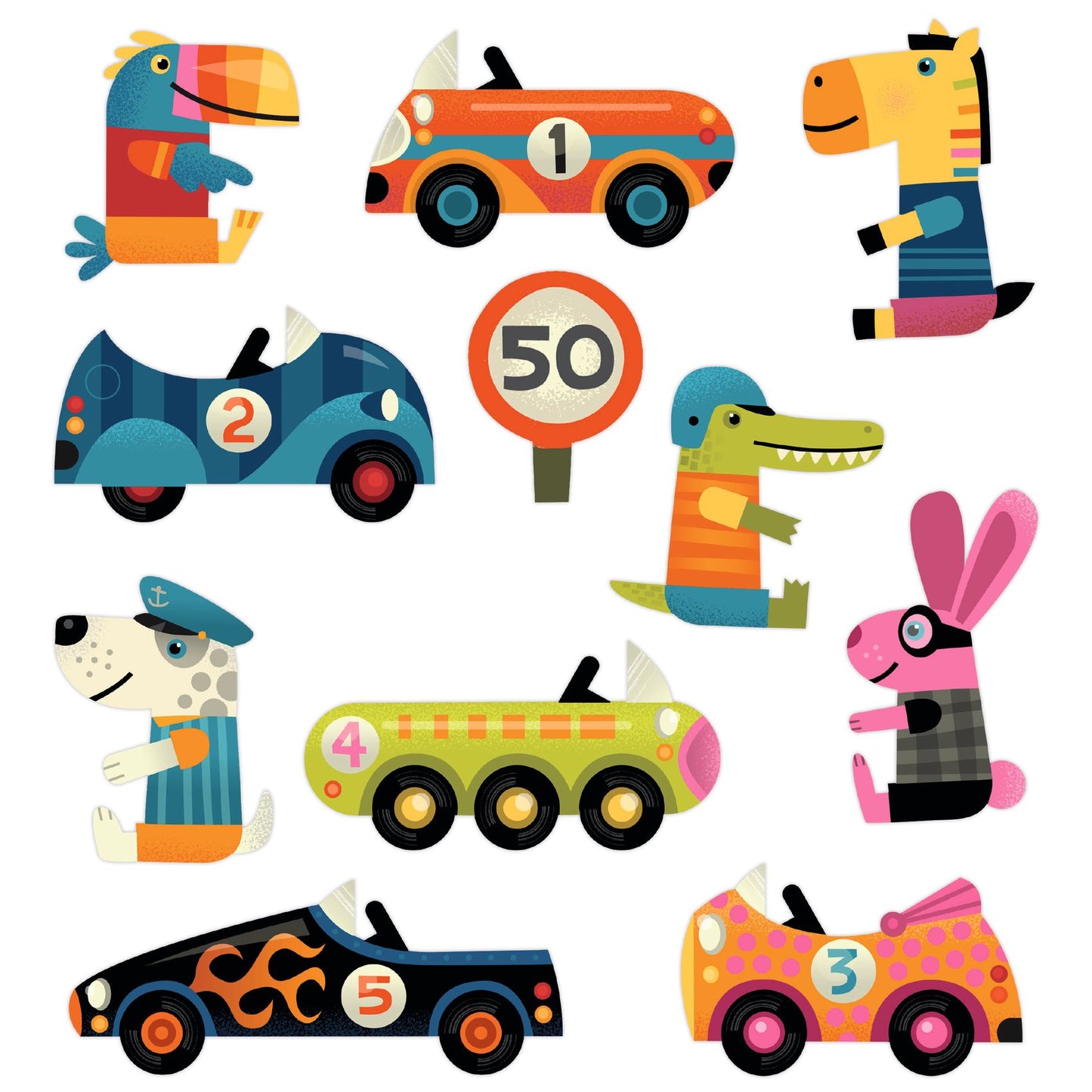 Djeco | Cars | herbruikbare stickers - DJ09073