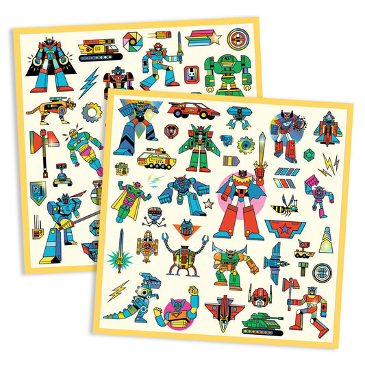 Djeco | Metalic stickers - Robots - DJ09276