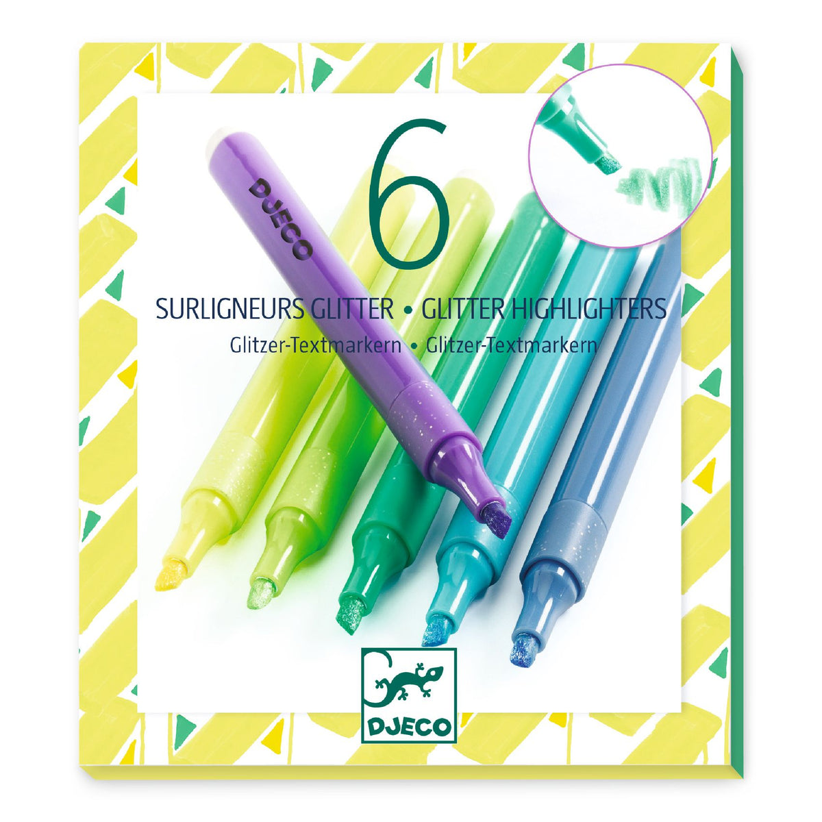 Djeco | 6 Glitter Highlighters Mojito - DJ09535