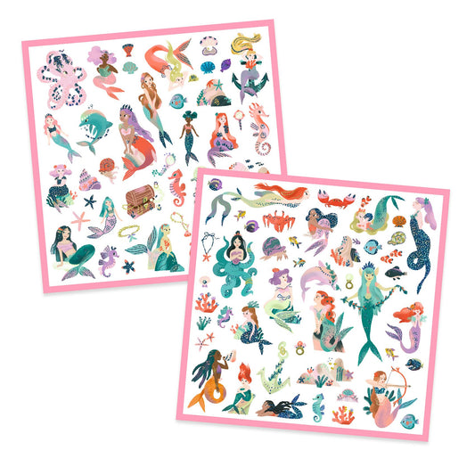 Djeco | Stickers metallic - Glinsterende zeemeerminnen - DJ09553