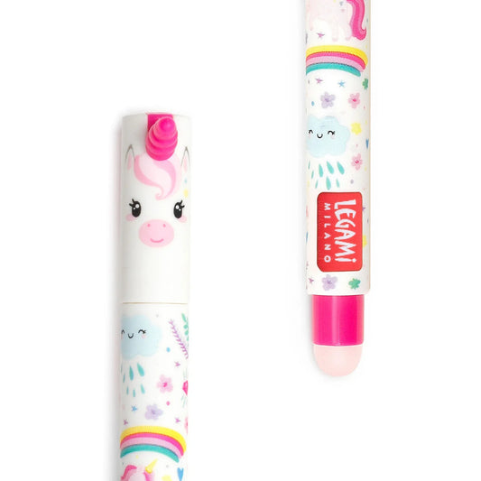 Legami | Uitwisbare Pen Unicorn – roze Inkt (0.7 mm)