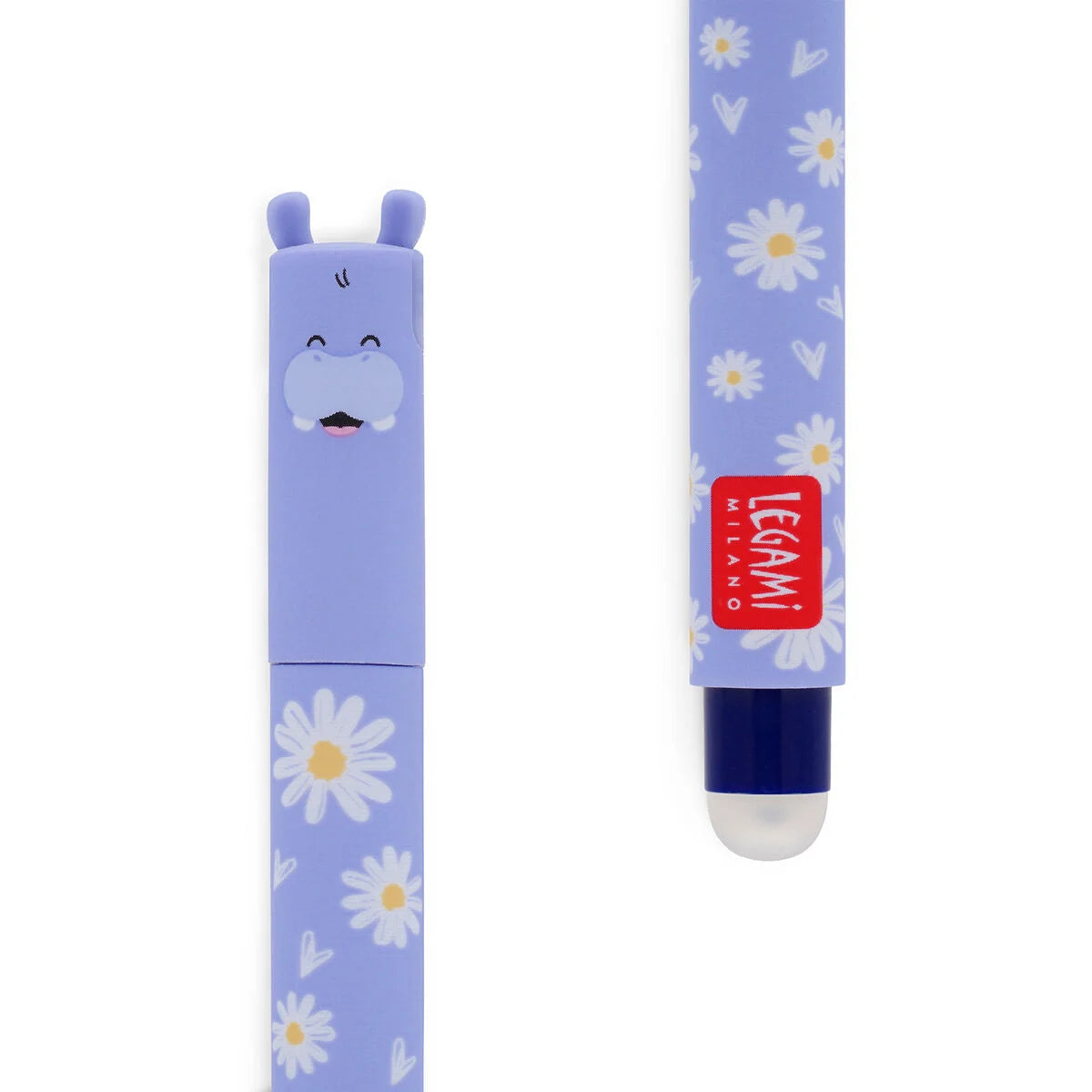Legami | Uitwisbare Pen Hippo – Blauwe Inkt (0.7 mm)